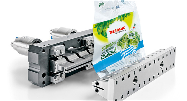 Telsonic Ultrasonic’s enhanced tubular bag sealing technology, shown here, offers many benefits for the food and beverage packaging industry.