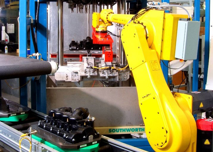 Robotic arm keeping the production line moving